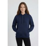 Cansın Mini Lacivert Kız Çocuk Kanguru Cepli Şardonlu Kapüşonlu Sweatshirt 24689 - 9 - 10 Yaş