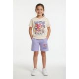 Cansın Mini Lila Kız Çocuk Temalı Şortlu Tişörtlü 2li Alt Üst Takım 23935 - 4 - 5 Yaş