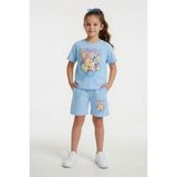 Cansın Mini Mavi Girls Baskılı Kız Çocuk Şortlu Tişörtlü 2li Takım 23854 - 4 - 5 Yaş