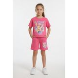 Cansın Mini Pembe Girls Baskılı Kız Çocuk Şortlu Tişörtlü 2li Takım 23853 - 4 - 5 Yaş