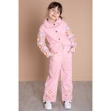 Cansın Mini Pembe Nakış Detaylı Kolları Dantel Kız Çocuk Alt Üst Takım 20336 - 3 - 4 Yaş
