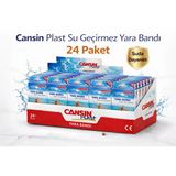 Cansın Plast Su Geçirmez Yara Bandı 10'Lu 24 Paket Waterproof First Aid Plaster