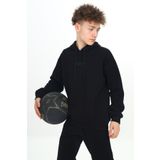 cansınmini Siyah Kabartmalı Yazılı Kapüşonlu Erkek Çocuk Sweatshirt 19306
