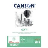 Canson 1557 Block 30 yaprak teknik resim kağıdı, 180 g, hafif Gekoernt, saf beyaz 21 x 29,7 cm - A4