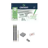 Canson 1557 Desen Çizim Blok 35x50cm 120gr 15 Yaprak Eskiz Çizim Set