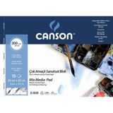 Canson 1557 Mix Media Finface Spiralli 25x35 200 gr 15 Sayfa Resim ve Çizim Bloğu