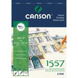 Canson 1557 Resim ve Çizim Blok 180 Gram A4 20 Yaprak Üstten Spiralli - Çok Renkli - Resim Defteri