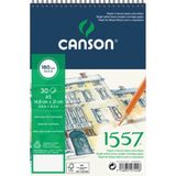 Canson 1557 Resim ve Çizim Blok 180 Gram A5 20 Yaprak Üstten Spiralli - Çok Renkli - Resim Defteri