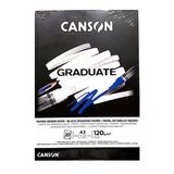 Canson A3 Çizim Bloğu (Çizim Defteri) Graduate Cangrad Siyah 20 Yaprak 120 Gram 400110387