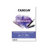 canson a3 çizim bloğu (çizim defteri) graduate mix media beyaz 20 yaprak 200 gram 400110378 - Yok