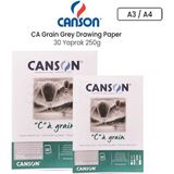 Canson Ca Grain Grey Drawing Paper 30 Yaprak 250 gr Defter