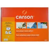 Canson Çok Amaçlı 25x35 cm 120 gr 15 Yaprak Resim Defteri
