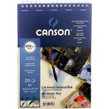 Canson Çok Amaçlı Sanatsal Blok A5 200 gr Ekstra Beyaz Dokulu 20 Yapraklı Çizim ve Boyama Kağıdı