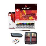 Canson Figueras 19X25cm Blok 290Gr 10 Yp Daler Rowney Simply Çantalı Fırça Seti Yağlı Boya Gereçleri