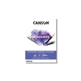 CANSON Graduate - C400110376 Mix Media Kağıt Blok, DIN A5, 20 Yaprak, 200 g/m²