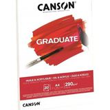 Canson Graduate - C400110379 Yağlı Kağıt Bloğu, Dın A5, 20 Yaprak, 290 G/m² - Standart