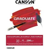 Canson Graduate Huile Acrylique Defter A3 290GR 20 Yaprak - Karışık-Çok Renkli - standart