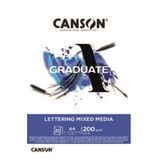 Canson Graduate Lettering Mixed Media Marker Pad 200 gr 20 Yaprak A4 Defter