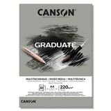 Canson Graduate Mıx Medıa Gri 30 Sayfa A4 220 gr Çizim Bloğu
