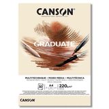 Canson Graduate Mıx Medıa Natural 30 Sayfa A4 220 gr Çizim Bloğu