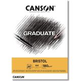 Canson Gradute Bristol A4 180GR 20 Yaprak Düz Renkli Kağıt 21x29.7 cm Boyutunda