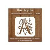 Canson Kaligrafi Harf Şablonları 26 Parça 10X10Cm-Çiçek Harf Şablonu, Boyama Sticker