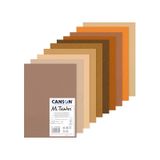 Canson Mi-teintes 160gr A4 Renkli Çizim Kağıt Petek Ve İnce Dokulu 10 Adet Toprak Brown Renkler