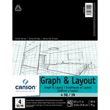 Canson Sanatçı Serisi Grafik ve Düzen Kağıdı, 4'e 4 Mavi Izgara, Katlanır Ped, 8,5x11 inç, 40 Yaprak (20 lb/75 g) - Yetişkinler ve Öğrenciler için Sanatçı Kağıdı - Renkli Kalem, İşaretleyici,