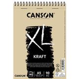 Canson Xl Kraft Eskiz ve Resim Defteri, Spiralli, 40 Sayfa, A5, Brun, 90G
