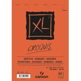 Canson XL Krem Eskiz Defteri Üstten Spiralli 90 gr. A5 50 Sayfa