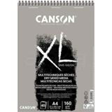 Canson XL Kum Tanecikli Gri Renkli A4 160 gr 40 Yaprak Çizim Defteri