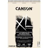 CANSON XL® Sand Grain, doğal renkli çizim defteri, zımpara kağıdı benzeri yüzey, DIN A3, 40 yaprak, 160 g/m²