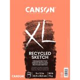 Canson XL Serisi Eskiz Defteri, Geri Dönüştürülmüş, Katlanır Ped, 9x12 inç, 100 Yaprak (50 lb/74 g) - Yetişkinler ve Öğrenciler için Sanatçı Kağıdı - Grafit, Kömür, Kalem, Renkli Kalem