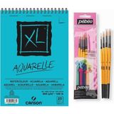 Canson Xl Suluboya Blok A5 20 Yp. + Pebeo 4lü Fırça Seti (Set 2)