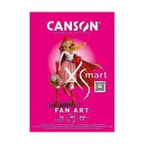 CANSON Xsmart FanArt, çizim kağıdı, beyaz, düz, 250 g/m², uzun sayfa, A4-21 x 29,7 cm, beyaz, 20 yaprak, renkli