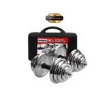 CANSPORT CAN SPORT 30 KİLOGRAM SET DAMBIL KROM DUMBELL AĞIRLIK ÇANTALI DAMBİL HALTER ÇUBUĞU HEDİYELİ
