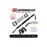 CANSPORT PREUM FİTNESS ANTREMAN SETİ 5 PARÇA SPOR EGZERSİZ SET GÖĞÜS YAYI EL YAYI ATLAMA İPİ BÜKME YAYI SETİ