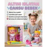Cansu Bebek: Altını Islatan Renkli Saçlı 4 Parçalı Biberonlu Emzikli Lazımlıklı Oyuncak Bebek Seti