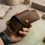 ÇANTA %100 Hakiki Deri Çıtçıt Kapamalı Gözlük Kılıfı - Siyah / Taba / Gri Renk Seçenekli El Yapımı Gözlük Kabı ( 16 x 8,5 cm ) VYH-TY0IUYRT54ER6YU