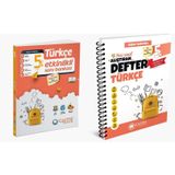 Çanta 2025 5. Sınıf Türkçe Etkinlikli Kazanım Soru Bankası + Defter Seti 2 Kitap