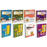 Çanta 2025 8. Sınıf Matematik + Türkçe + Fen + Inkılap Tarihi Etkinlikli Soru + Defter Seti 8 Kitap