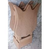 Çanta 90225 Kalpli Zigon Sehpa Dörtlü Ham Model Ahşap Mdf Ham Cnc Kesim El Yapım
