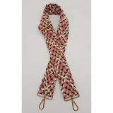 Çanta Aksesuar 120x5 cm Renkli Hasır Örgü Model Pamuklu Kolon Çanta Sapı Light Gold Metalli