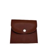Çanta Aksesuar 14X12.5 cm cm Taba Renk Çıtçıtlı Suni Deri Cep