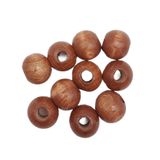 Çanta Aksesuar 20 mm Ahşap Yuvarlak Boncuk Taba Renk 10 Adet