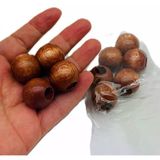 Çanta Aksesuar 22 Mm Ahşap Yuvarlak Boncuk Taba Renk 10 Adet