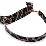 Çanta Aksesuar 25 cm Suni Derili Leopar Renk Gizli Çanta Bursu Deri Kulplu