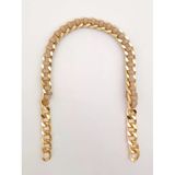 Çanta Aksesuar 40 cm Derili Zincir Vizon Renk Light Gold Metalli