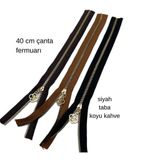Çanta Aksesuar 40 Cm Fermuar Set Light Gold Metal Taba, Siyah, Koyu Kahve Renk