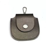 Çanta Aksesuar 8.5x8 cm cm Parlak Gri Renk Kancalı Suni Deri Cep